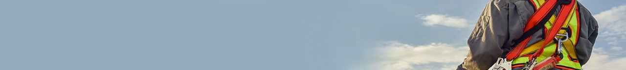 person wearing fall protection